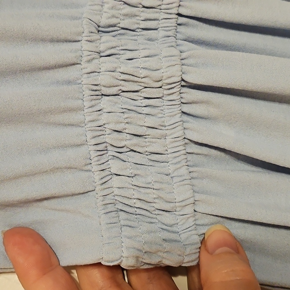 Light Blue Short Sleeve Dress by Simplee - Picture 7 of 14